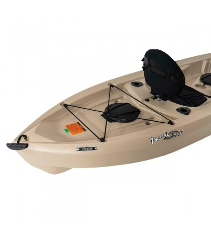 10ft Tamarack Angler Kayak Sit On Top Fishing with Paddle Tan