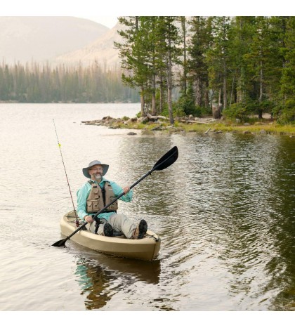 10ft Tamarack Angler Kayak Sit On Top Fishing with Paddle Tan