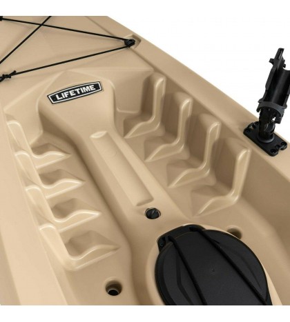 10FT Kayak Fishing Canoeing W/ Paddle Water Sports Lakes Rivers Sporting (Tan)