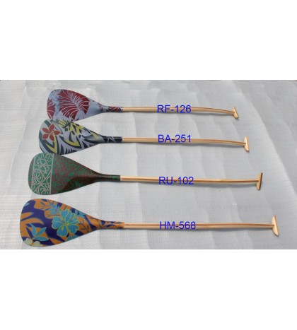 ZJ SPORT Hybrid Outrigger Canoe OC Paddle With Carbon Graphic Blade Wood Shaft