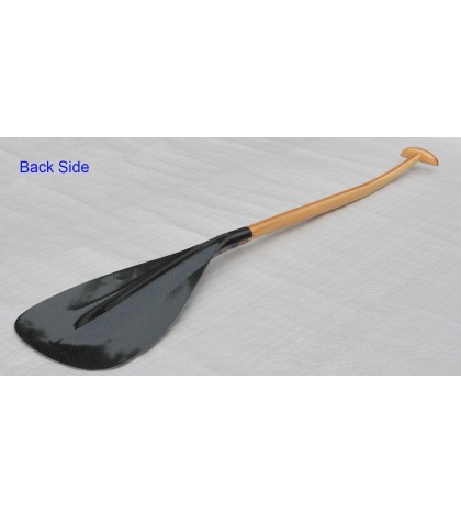 ZJ SPORT Hybrid Outrigger Canoe OC Paddle With Carbon Graphic Blade Wood Shaft