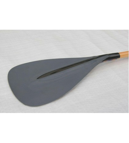 ZJ SPORT Hybrid Outrigger Canoe OC Paddle With Carbon Graphic Blade Wood Shaft
