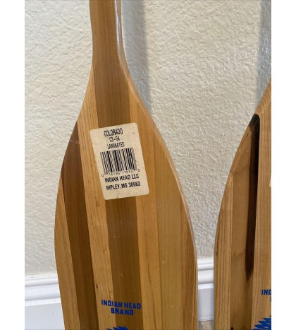 Vintage Indian Head Canoe Paddles,  54” Length