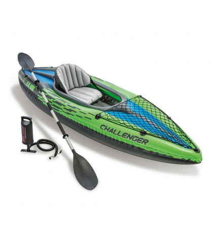 Intex Challenger K1 Inflatable Kayak w/ Oar & Hand Pump 68305EP *Ships Same Day*
