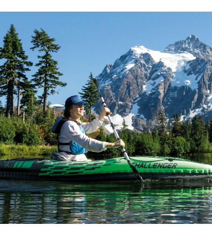 Intex Challenger K1 Inflatable Kayak w/ Oar & Hand Pump 68305EP *Ships Same Day*