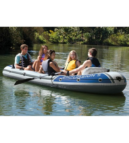 Intex Excursion Inflatable Boat Series 5-person raft * 2 oars * Ready to ship