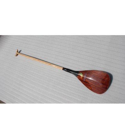 ZJ SPORT Outrigger Canoe OC Paddle In Carbon Wood Veneer Blade Wood Shaft