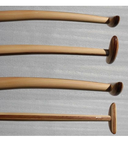 ZJ SPORT Outrigger Canoe OC Paddle In Carbon Wood Veneer Blade Wood Shaft