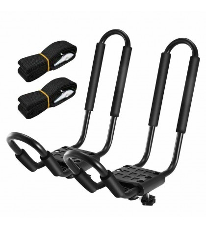 1-4 Pair Kayak Ski Roof Rack Canoe Carrier Top J-Bar Mount for SUV Truck Van Car