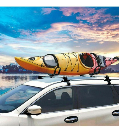 1-4 Pair Kayak Ski Roof Rack Canoe Carrier Top J-Bar Mount for SUV Truck Van Car