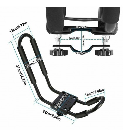 1-4 Pair Kayak Ski Roof Rack Canoe Carrier Top J-Bar Mount for SUV Truck Van Car