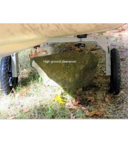 Cart for canoe, kayak, Snark, boat.  Strong.  Folds.  ( Dolly, trolley, kart )