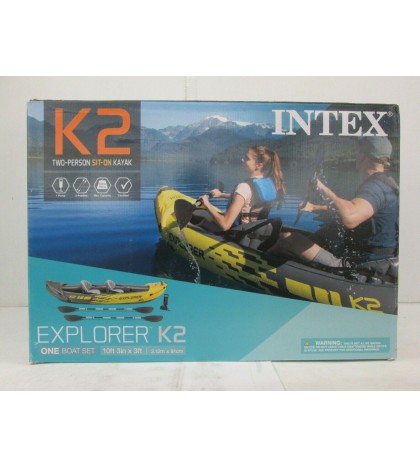 INTEX EXPLORER K2 TWO-PERSON SIT-ON INFLATABLE KAYAK SET - AK 1538