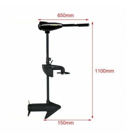 12V 58LBS Electric Trolling Brush Motor Outboard Motor Inflatable Boat Engine