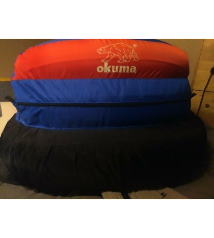 OKUMA Open Front Float Fishing Tube PLUS BLUE RARE Nice