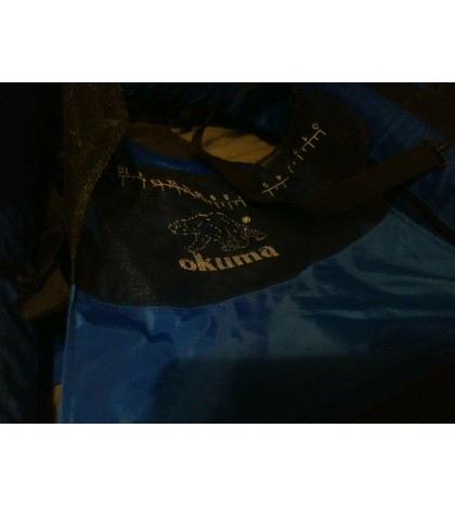 OKUMA Open Front Float Fishing Tube PLUS BLUE RARE Nice