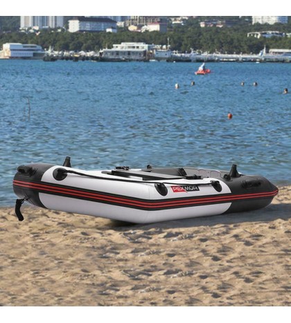 PEXMOR 2 Persons Inflatable Fishing Boat w/ Oars and Air Pump Water Sports