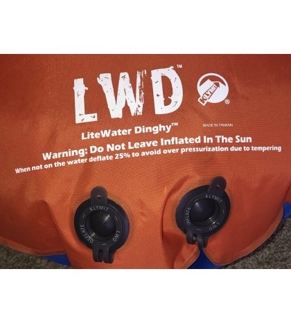 Klymit LiteWater Dinghy Inflatable Pack Raft Lightweight Packable Float Orange