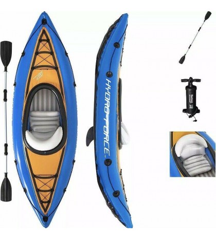Bestway Hydro-Force Cove Champion Inflatable Kayak W/Paddle + Pump IN HAND