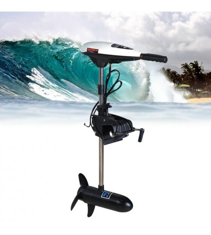 45LB 480W Heavy Duty Electric Boat Brush Tugged Motor Outboard Trolling Engine