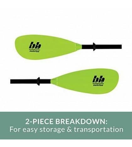 Bending Branches Sunrise Glass 2-Piece Snap-Button Kayak Paddle for
