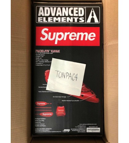 Supreme x Advanced Elements Packlite Kayak Red SS18A21 SS18 Brand New NIB 2018