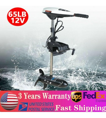 65LBS Outboard Motor Electric Trolling Motor Inflatable 12V Fishing Boats Engine