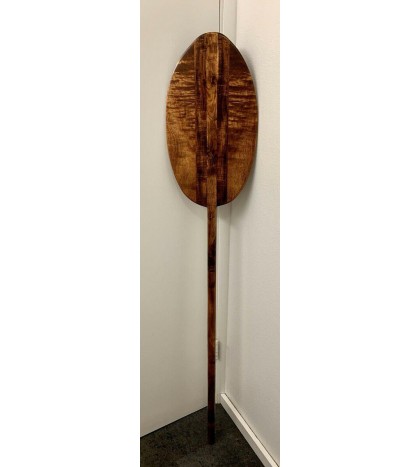 Rare Curly Koa Paddle with Oversized Blade - Hawaiian Outrigger Canoe Paddling