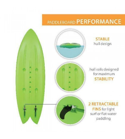 New Paddleboard Stand-up (w/Paddle)  Freestyle XL 9 ft 8 in, 90213, watersport