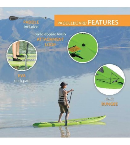 New Paddleboard Stand-up (w/Paddle)  Freestyle XL 9 ft 8 in, 90213, watersport