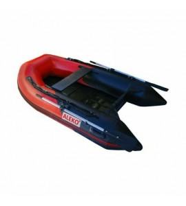 ALEKO Inflatable Boat 8.4 Ft with Pre-Installed Slide Floor Red and Black Color