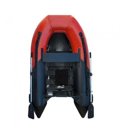 ALEKO Inflatable Boat 8.4 Ft with Pre-Installed Slide Floor Red and Black Color