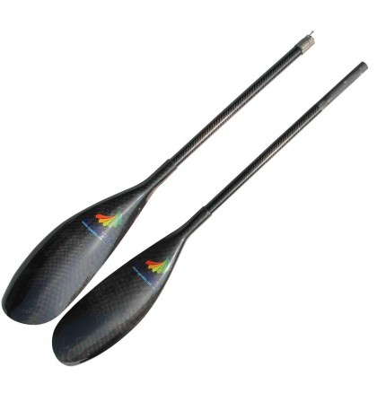 ZJ SPORT Lightweight Carbon Kayak Paddle Gamma Blade Aluminum Adjustor In 650g