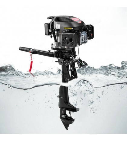 6HP 3.75KW 4Stroke Outboard Motor Petrol Boat Engine Air Cooling CDI Hand Pull