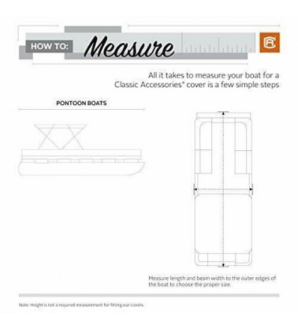 Stellex Pontoon Boat Cover, Durable Boat Cover with Polyester Fade-Resistant Fa