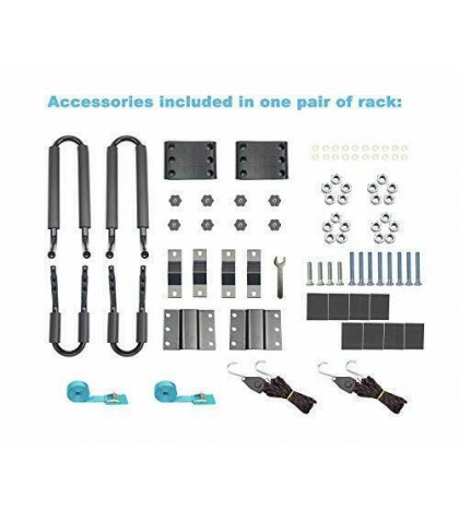 2 Pairs Heavy Duty Kayak Rack-Includes 4 Pcs Ratchet Tie-Mount on Car Roof Top