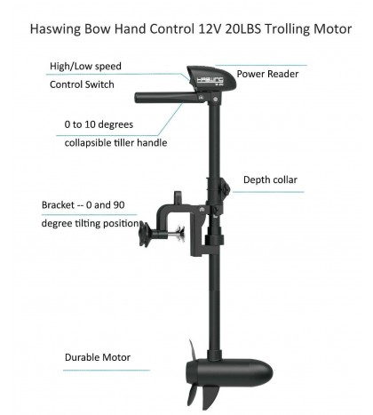 AQUOS New 8.8plus Pontoon Boat&Guardbar&Seat&BowMount 20lbs motor for Fishing