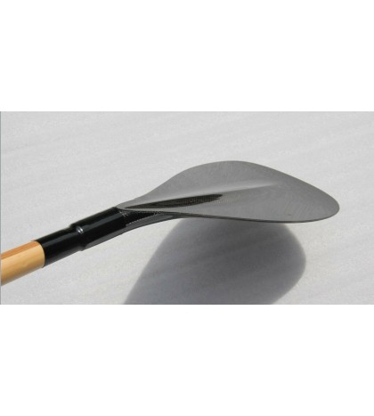 ZJ SPORT Carbon Wood Veneer Blade Straight and Bent Wood Shaft Outrigger Paddle
