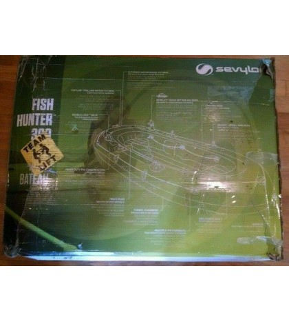 Sevylor Fish Hunter 360 Inflatable Fishing Boat NIB Raft Lake Watercraft 6 Pers