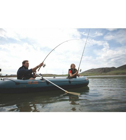 Sevylor Fish Hunter 360 Inflatable Fishing Boat NIB Raft Lake Watercraft 6 Pers