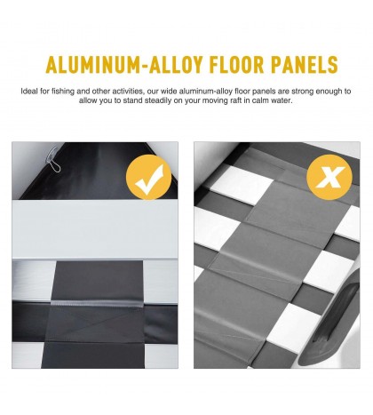 7.5' Inflatable Raft for Adults Hunting Fishing Boat for Lakes Rivers More