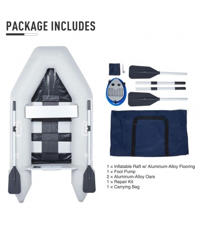 7.5' Inflatable Raft for Adults Hunting Fishing Boat for Lakes Rivers More