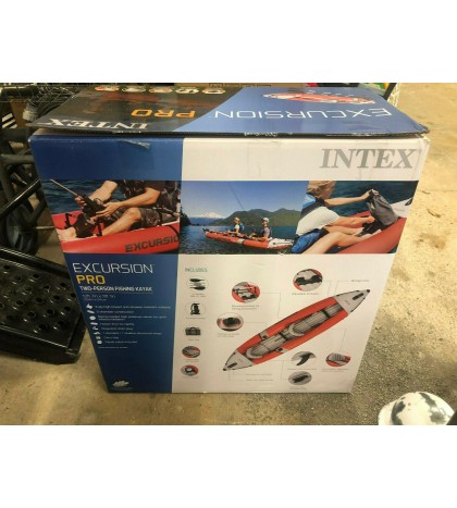 Intex Excursion Pro Kayak, Professional Series Inflatable Fishing Kayak K2 NIB