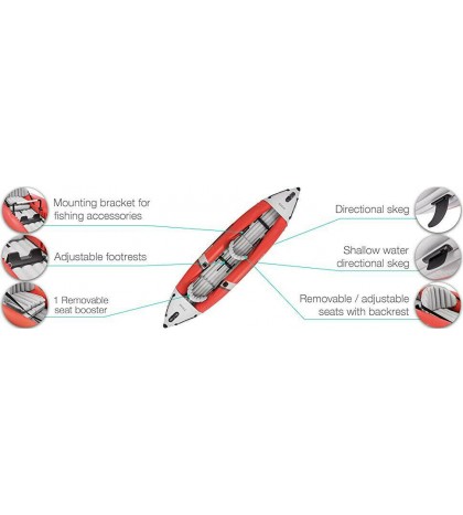 Intex Excursion Pro Kayak, Professional Series Inflatable Fishing Kayak K2 NIB