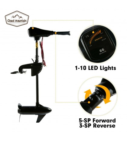 U-BCOO 8 Electric Tow Motor Fishing Boat Outboard Motor Kayak