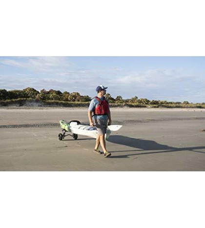 Large Kayak Cart with Foam Wheels - for use on sand/pavement, Black