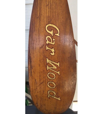 GAR WOOD CANOE PADDLE DISPLAY GOLD LEAF