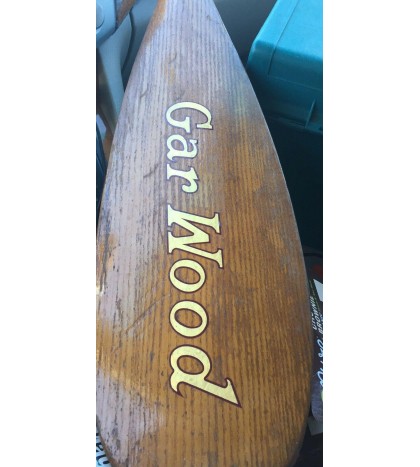 GAR WOOD CANOE PADDLE DISPLAY GOLD LEAF