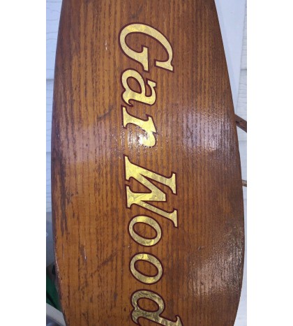 GAR WOOD CANOE PADDLE DISPLAY GOLD LEAF