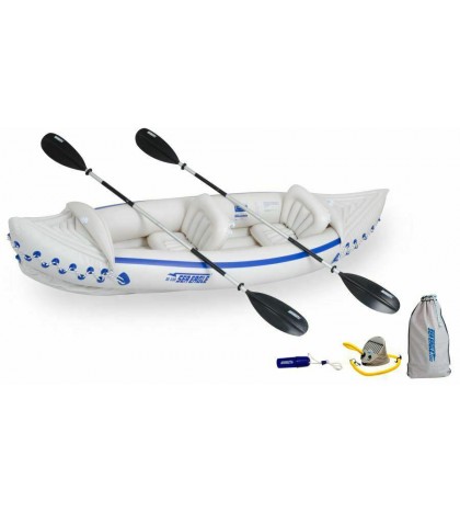 New Sea Eagle 330 Deluxe Inflatable 2 Seat Kayak Canoe, Free Ship, 3 Yr Warranty